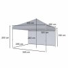 Pawilon ogrodowy LUARO namiot imprezowy handlowy altana 3x3m czarny